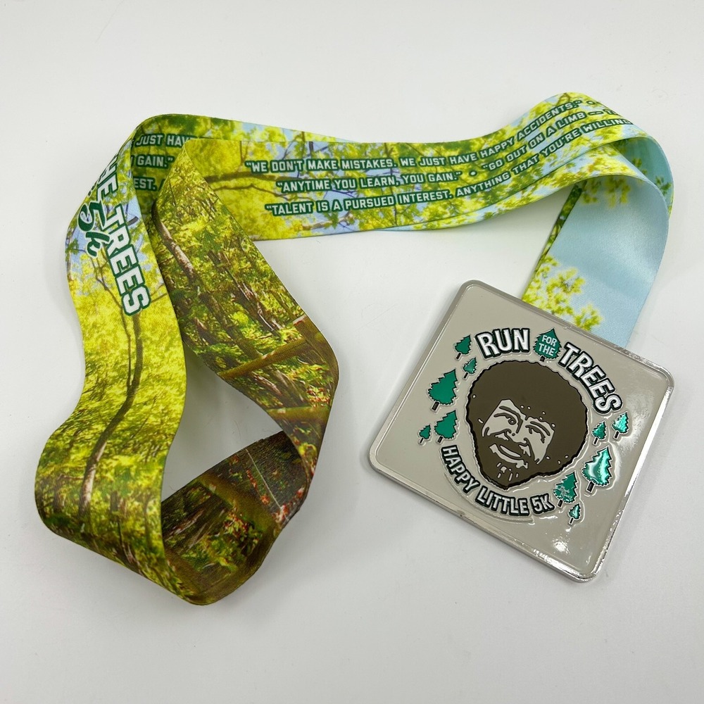 Bob Ross Run For The Trees Happy Little 5K Awards Metal Rare Bob Ross Collectors